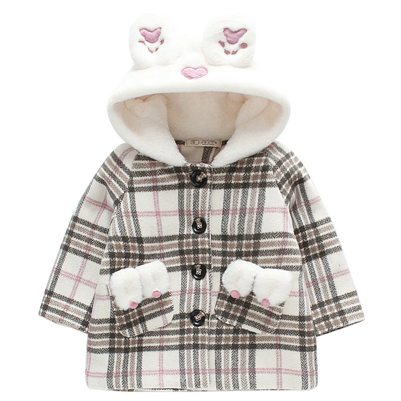 

Girl hooded cute coat thick coat
