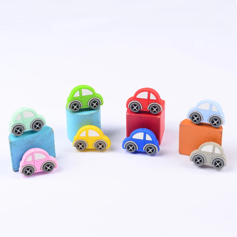 10 шт./лот безопасные силиконовые бусины для автомобиля Детские Мультяшные