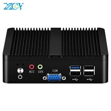 Четырехъядерный Мини ПК Intel Pentium J2900 Windows 10 WiFi 2* Gigabit Ethernet 2* RS232 4* USB безвентиляторный промышленный микро компьютер