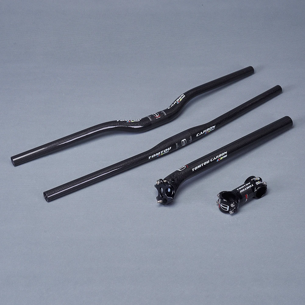 

Из карбонового волокна от TOMTOU комплекты для руля велосипеда MTB руль + подседельный штырь + вынос руля велосипеда Запчасти для езды на горных ...