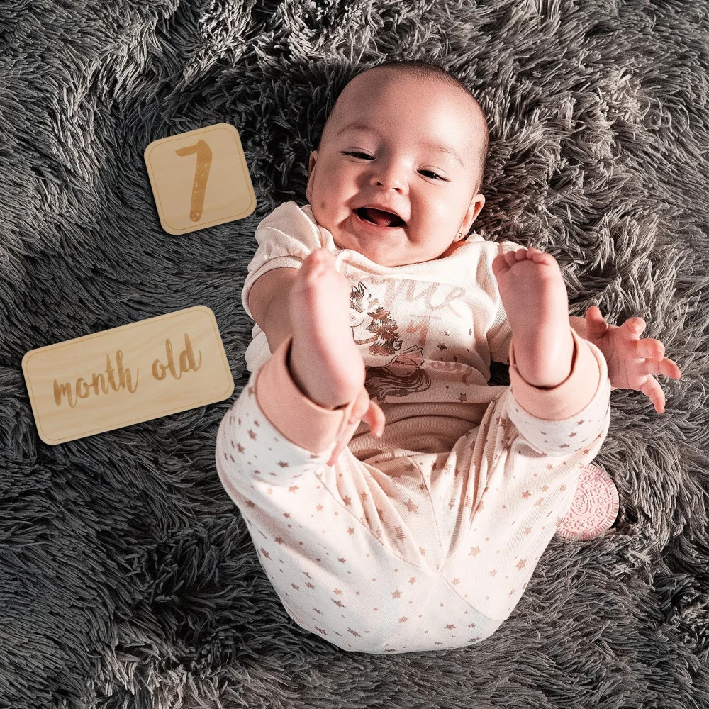 

1 Set Baby Milestone Cards Baby Photo Props Newborn Birth Announcement Cards