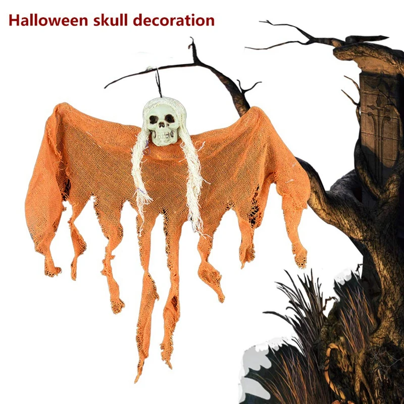 Страшные Висячие привидения Хэллоуин реквизит украшение страшный череп