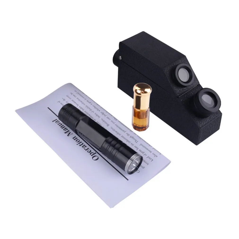 

Gemology Gemstone Polarizing Filter Gem Refractometer 1.81 RI Oil Built-in LED Gemstone Refractometer Kit Portable Gem Tester