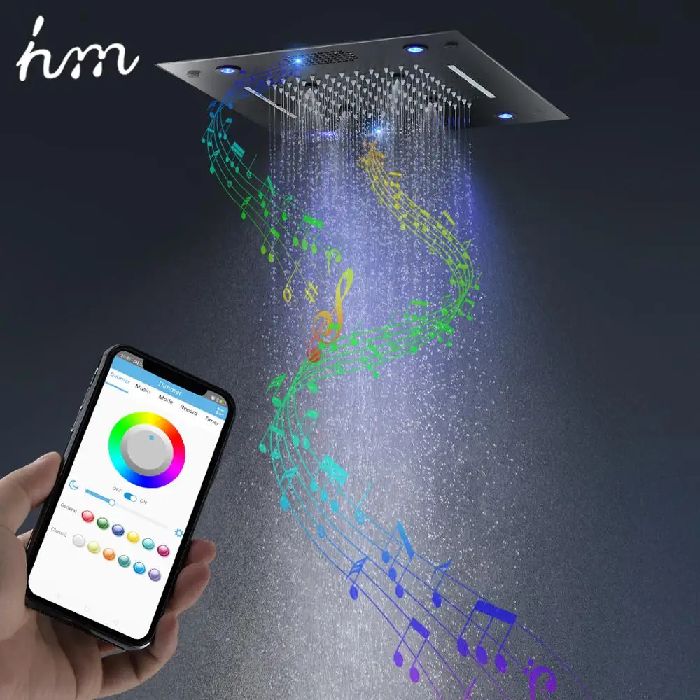 Hm музыка душ ванная комната потолок умный накладной массаж туман спа дождь 7