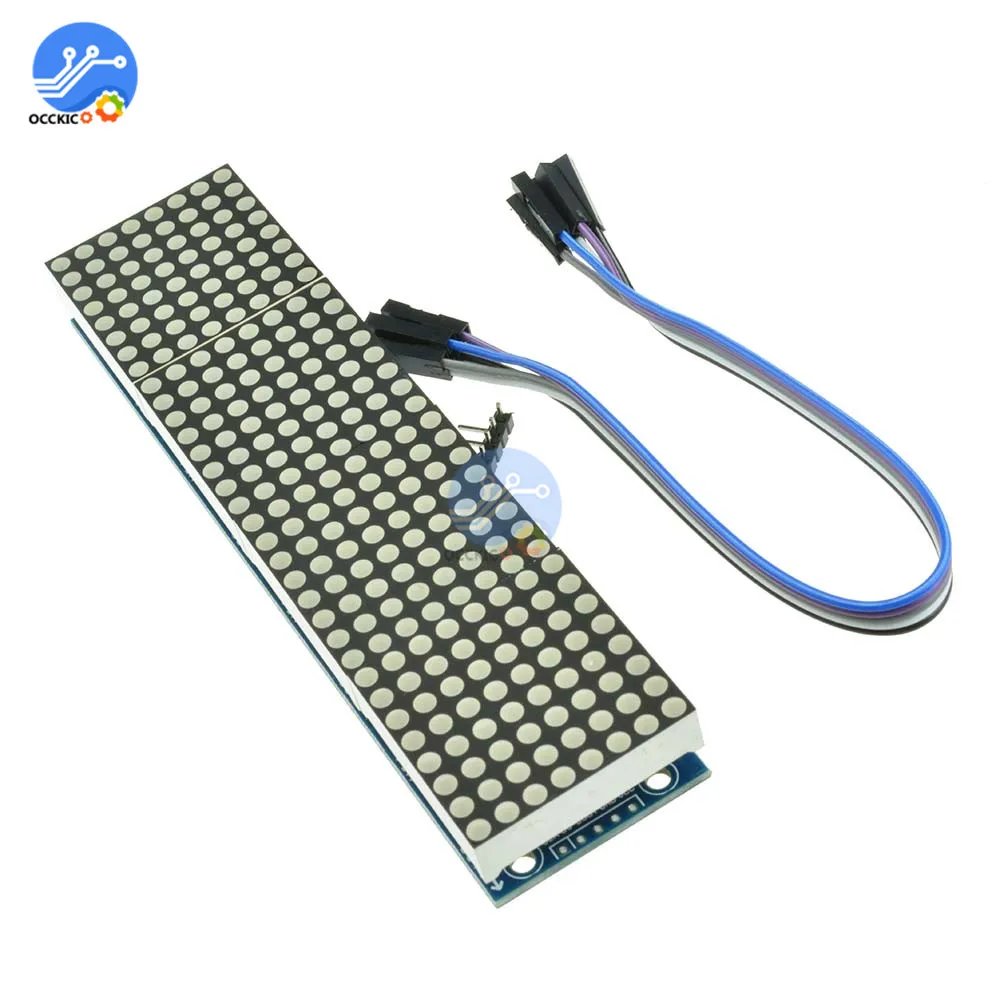 Микроконтроллер MAX7219 4 в 1 дисплей с 5P линейным матричным модулем для Arduino|display for