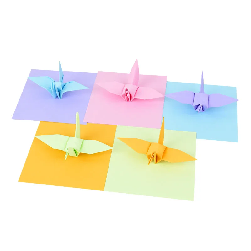 

100pcs/lot Square Origami Paper Multicolor Folding Paper Material Kids Handmade DIY Scrapbooking Craft Decoration Children Favor