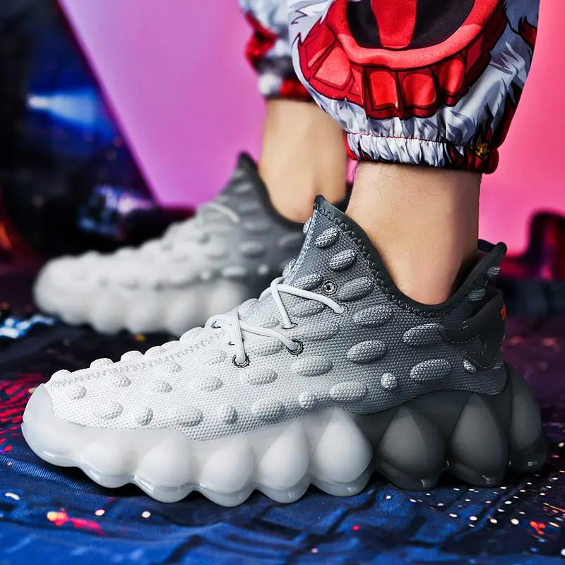 Уличные спортивные мужские кроссовки с большой подошвой Мужская обувь для бега