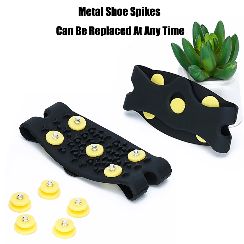 Anti Skid Shoe Spikes for Snow And Ice Gripper Winter Shoes Grip Anti Slip Crampons for Outdoor Climbing Ice Cleats Shoe Covers images - 4