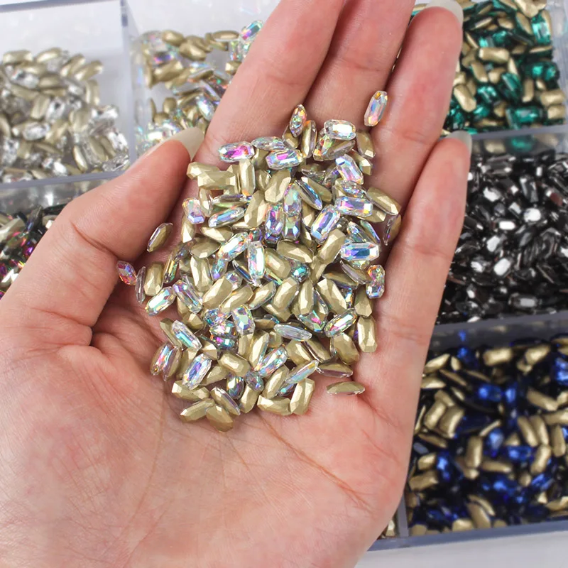 30 шт./лот стеклянные стразы для дизайна ногтей повторно восьмиугольный 10 видов