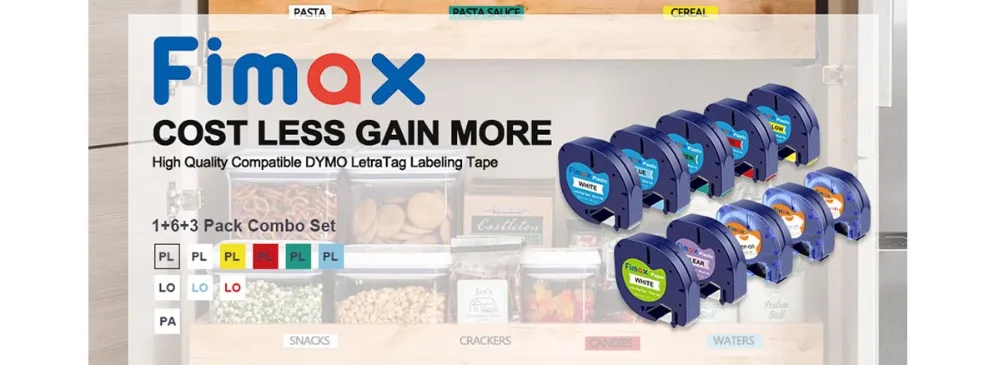 Fimax 1 шт. 18771 совместимый с DYMO LetraTag ткань железная этикетка лента 18774 18779 красный на белом DYMO Letratag принтер этикеток LT-100H