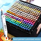 Маркеры с двумя наконечниками для творчества-перманентные спиртовые маркеры-маркеры для рисования и эскизов для взрослых и детей