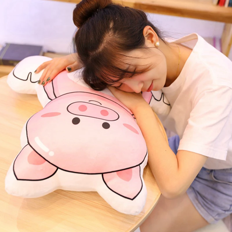 Подушка плюшевая моющаяся с принтом животного 50 см | Игрушки и хобби