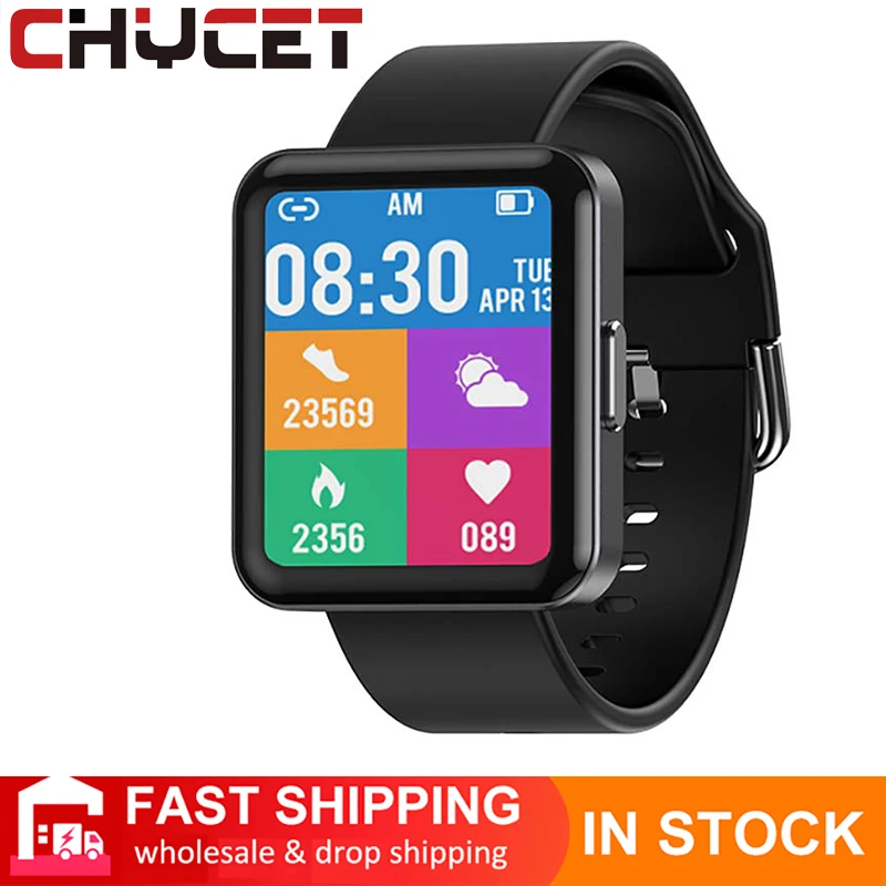

CHYCET In Stock 2021 Global NEW Smartwatch Sleep Heart Rate Blood Pressure Monitor Waterproof Smart Watch for Android iOS Xiaomi