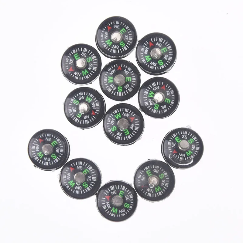 12 шт. черных пластиковых компасов 12 мм, портативных, для ручного использования на открытом воздухе, для спорта, кемпинга, путешествий, походов и охоты.