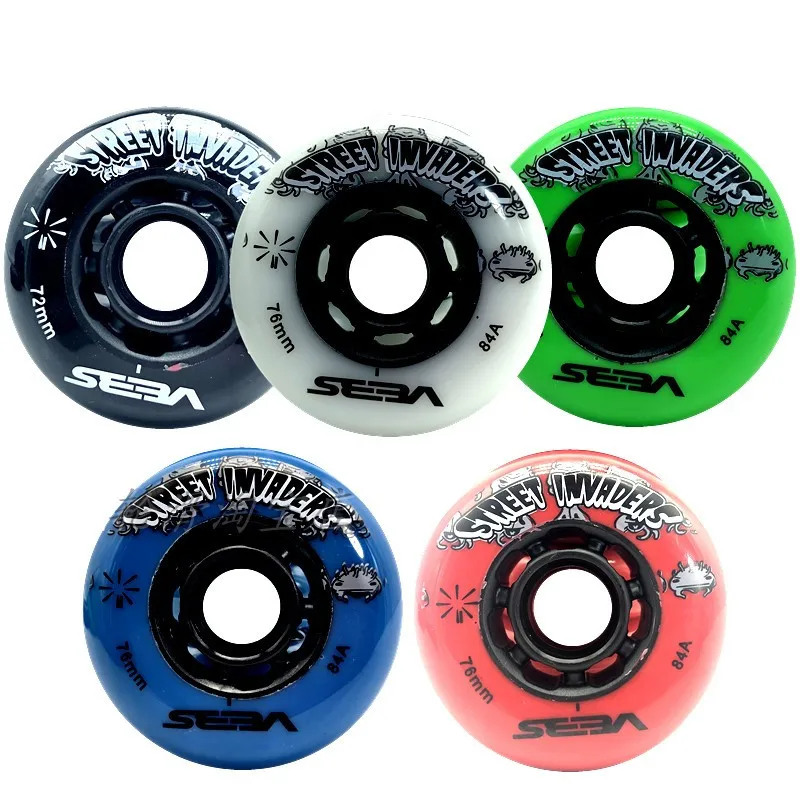 Колеса для роликовых коньков Hyper SEBA 80 мм черные белые уличные Invaders колеса FSK High HV HL