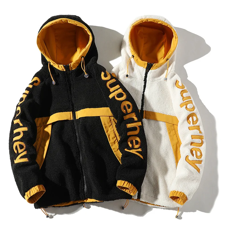 Осенне-зимняя мужская куртка новая трендовая теплая с капюшоном пальто из шерсти