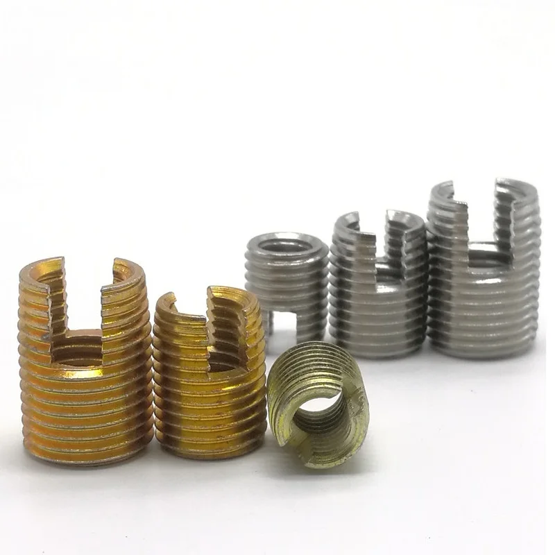 

5pcs 10pcs 20pcs M2 M2.5 M3 M4 M5 M6 M8 M10 Self Tapping thread inserts Screw Bushing 302 slotted type Wire Thread Repair Insert