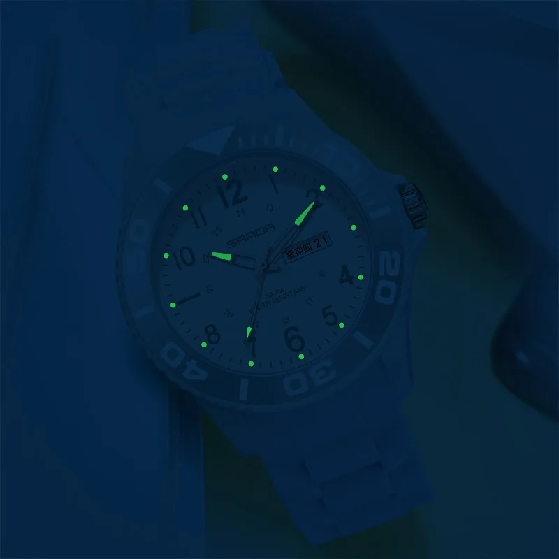 2021 New Sports Electronic Waterproof Personality Student Multifunction Hand Plate Watch Chinese And English Dual Calendar 6051