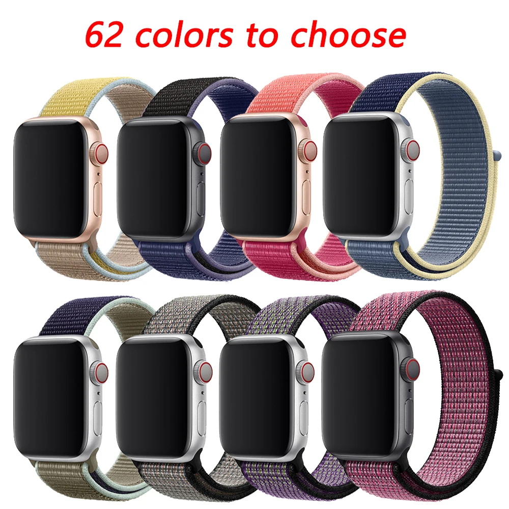 Ремешок для apple watch 5 4 band correa apple watch 42 мм 44 мм 38 мм 40 мм iwatch series 5 4 3 2 1 нейлоновый браслет pulseira