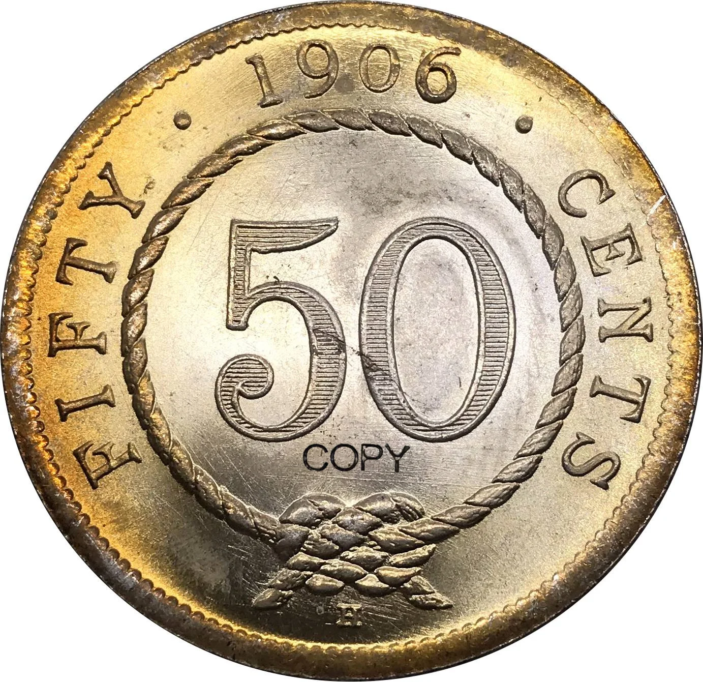

Малазийская монета 1906 года 50 центов