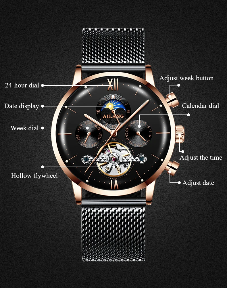 SSS качественные мужские часы tourbillon минималистичные автоматические часы новейший дизайн швейцарское снаряжение Наручные часы дизельные механические часы для мужчин