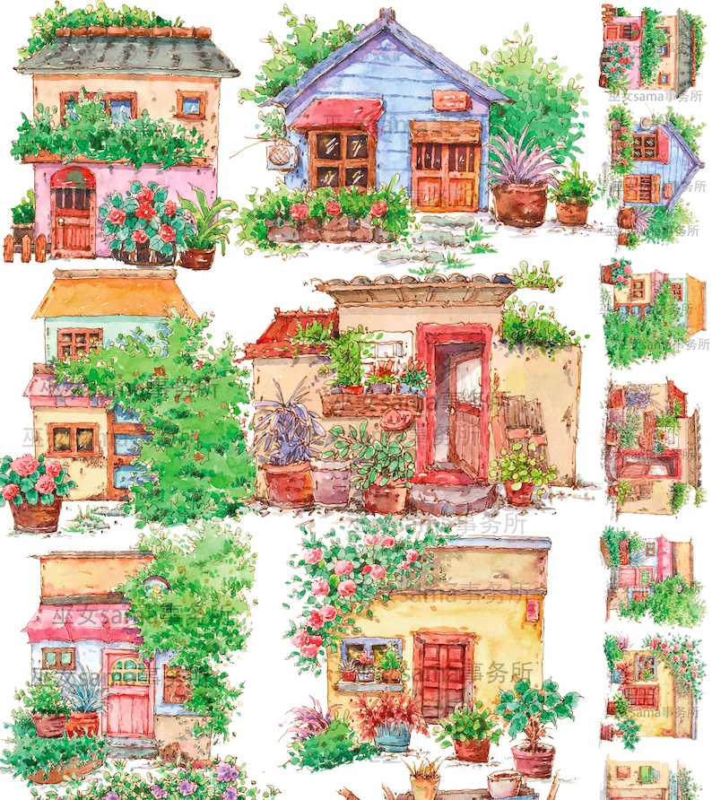 

8cm*10M Special Oil Greenhouse Flower PET Washi Tape