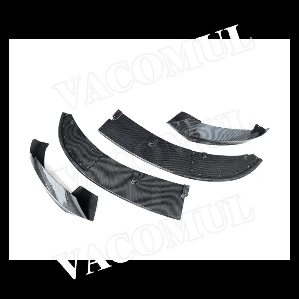 Car Carbon Fiber Front Lip Spoiler Splitters for BMW 4 Series F32 F36 M Sport 2014 UP Gloss Black Bumper ABS | Автомобили и