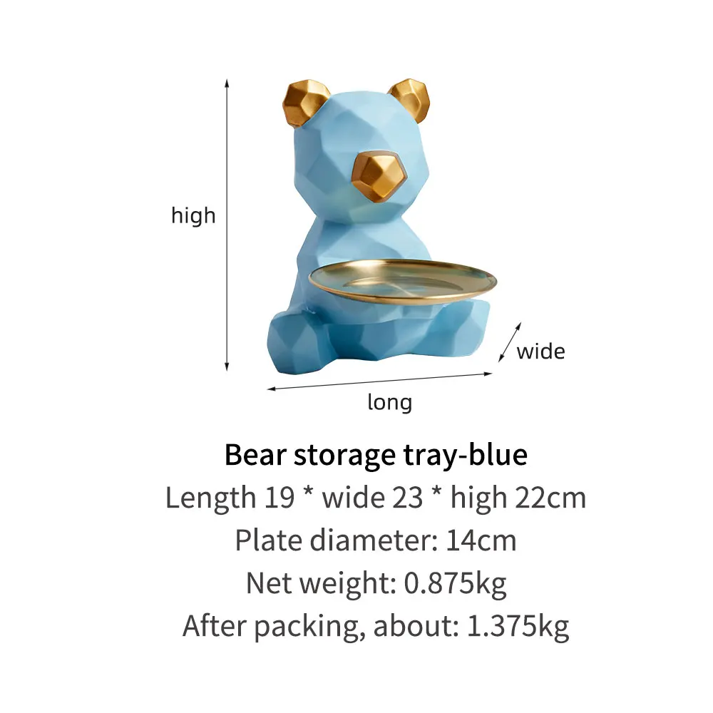 

Bear Tray Decor Geometric Animal Sculpture Home Decor Living Room Decor Entrance Decor Room Storage Fruit Snacks Sundrie Storage