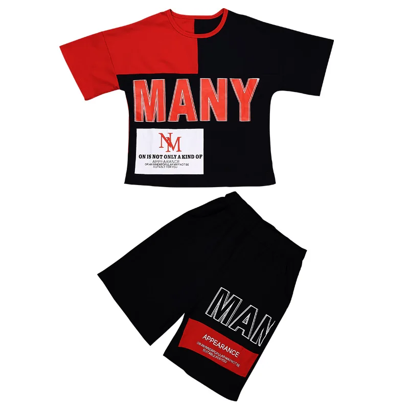 2019 г. комплект одежды для мальчиков летние хлопковые комплекты детей костюм