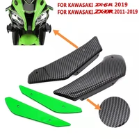 suitable for kawasaki zx 6r zx 10r motorcycle front fairing aerodynamic tail cover carbon fiber windshield spoiler 2011 2019