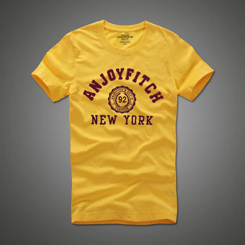 Футболка 100% хлопок с короткими рукавами и вышитым принтом высокого качества для