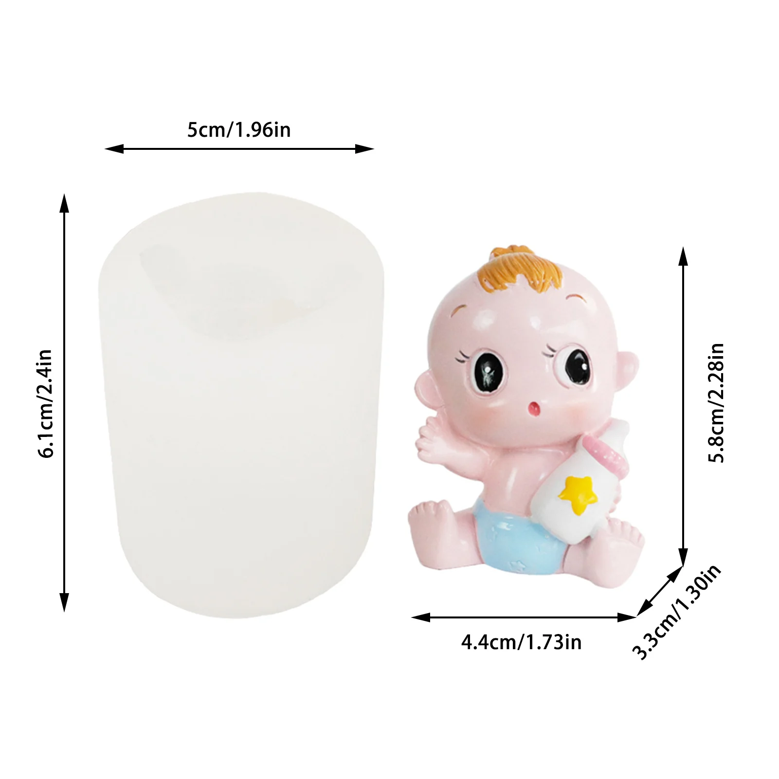 

3D Boy Girl Baby Silicone Mold Diy Chocolate Mould Baby Shower Party Cake Decorating Kitchen Baking Tool Handmake Soap Craft