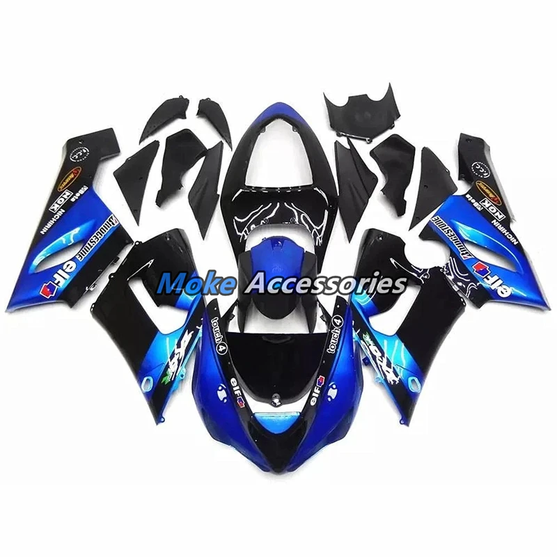 

Motorcycle Fairings Kit Fit For Kawasaki zx-6r 2005-2006 636 Bodywork Set High Quality Abs Injection Ninja Blue Black