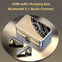 Беспроводные наушники TWS Bluetooth 5,1, 3500 мА ч, с зарядным устройством, водонепроницаемость IPX7, с микрофоном