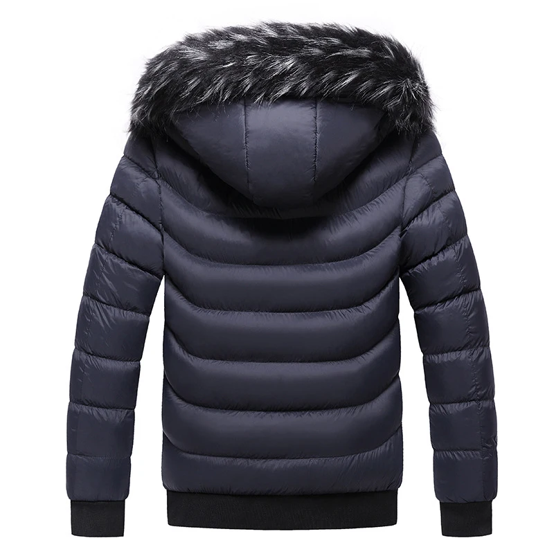Autumn And Winter Hooded Men's Cotton Padded Jacket Youth Jacket European And American Windproof Cotton Padded Jacket Leisure