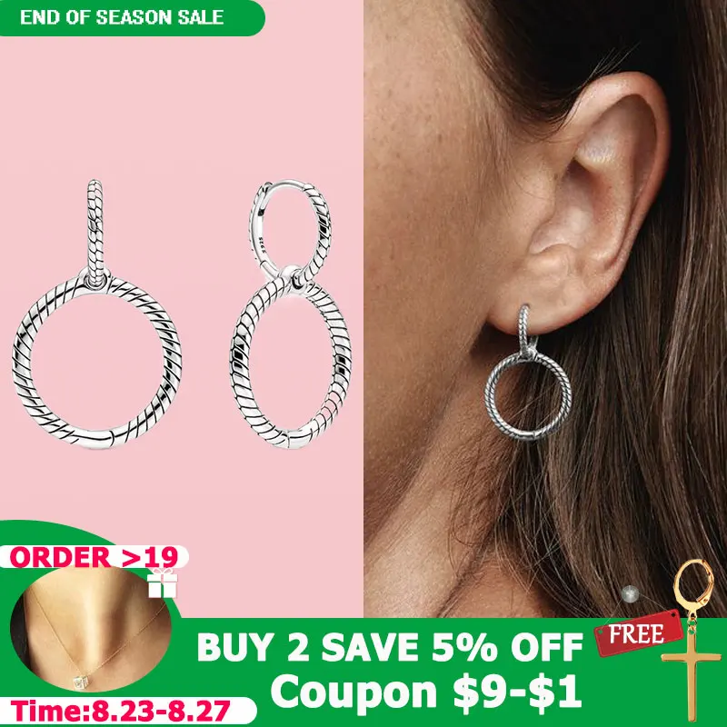 Женские серьги кольца из серебра 925 пробы в виде сердца|Серьги-кольца| |