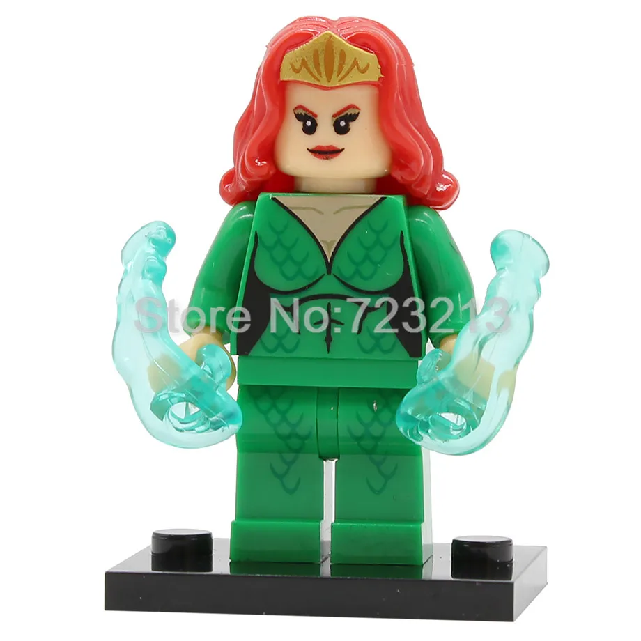 Mera Один супер герой X0227 Бейн Риддлер фигурка чучела Джокер яд плюща Пингвин Btgirl красный капюшон наборы Buidling блоки кирпичные игрушки - Цвет: Mera