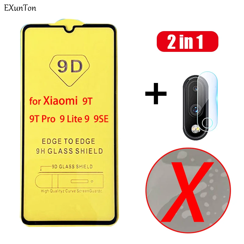 Закаленное стекло 9D для Xiaomi Mi 9 Lite T Pro SE Защитное экрана Mi9 MI9T MI 9Pro 9SE полное