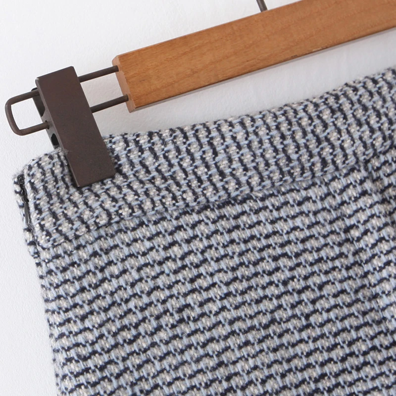 2019 New Design Women Autumn Winter Shirt SKirt High Waist Irregular Hem Female Skirts Plaid | Женская одежда