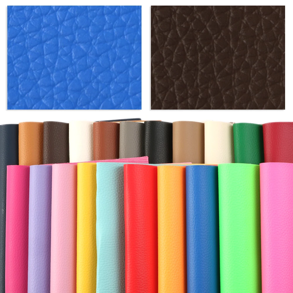 

21pcs/set 20*33cm Pure Color Lychee Faux Synthetic Leather Fabric,DIY handmade materials for hairbow bag shoes ,1Yc6202