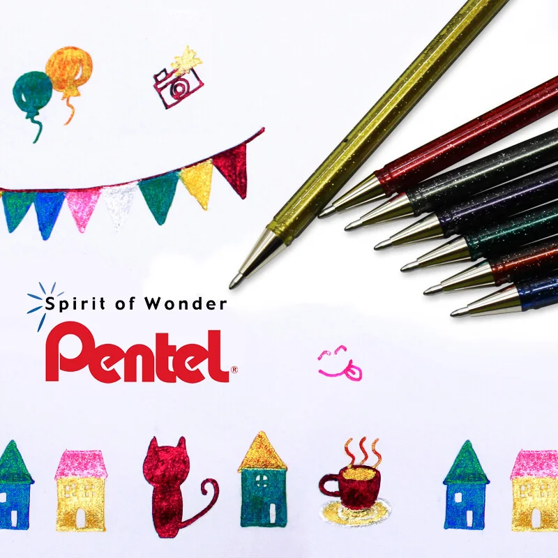 

Japan Pentel flash 2 цвета в одной ручке гелевая ручка высокий светильник поздравительная карта цветная ручка K110 1 штука