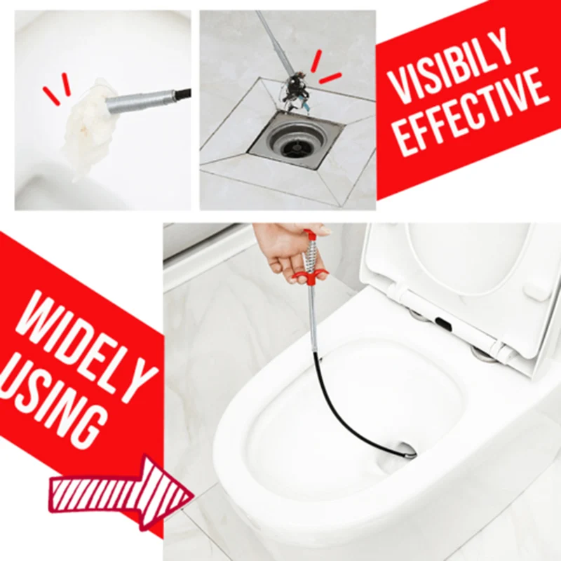 Гибкий дренажный инструмент для удаления ворса мойка волос домашней кухни