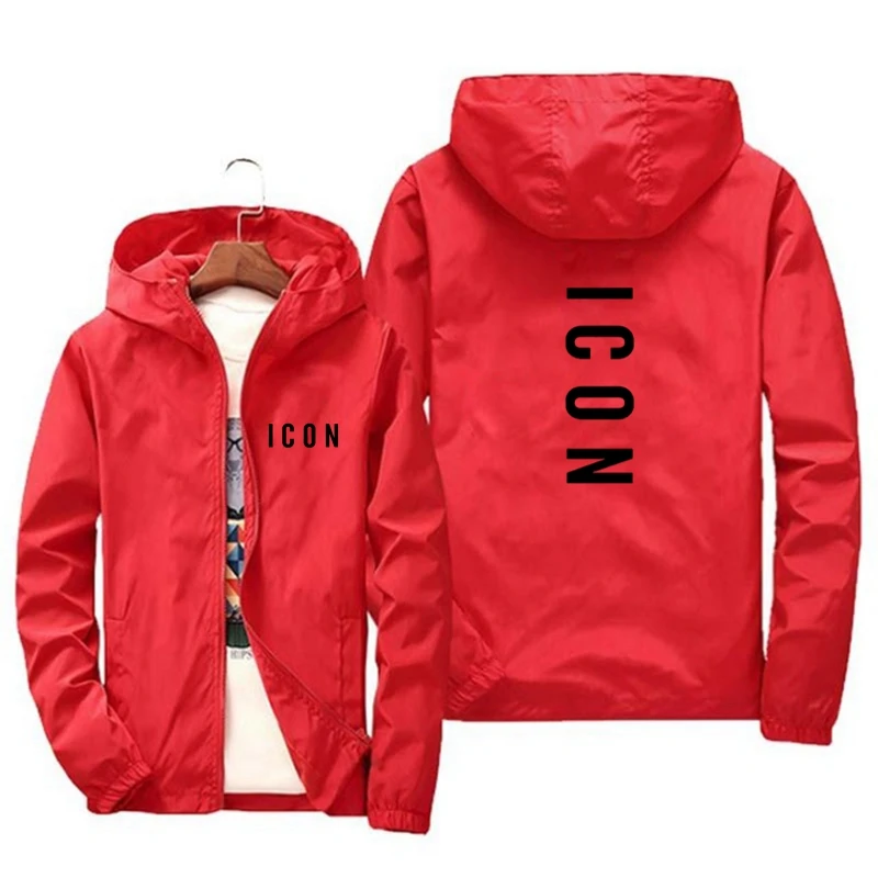 

Jacket men/womens ICON casual hooded bomber jacket spring autumn windbreaker sportswear men's jacke Sports windbreaker