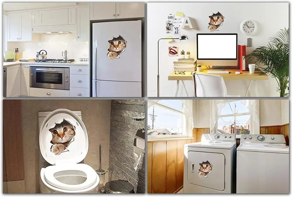 Три Ratels FTC 1038 глобальной наклейки 3d кошка Стикеры s отличительные знаки животных