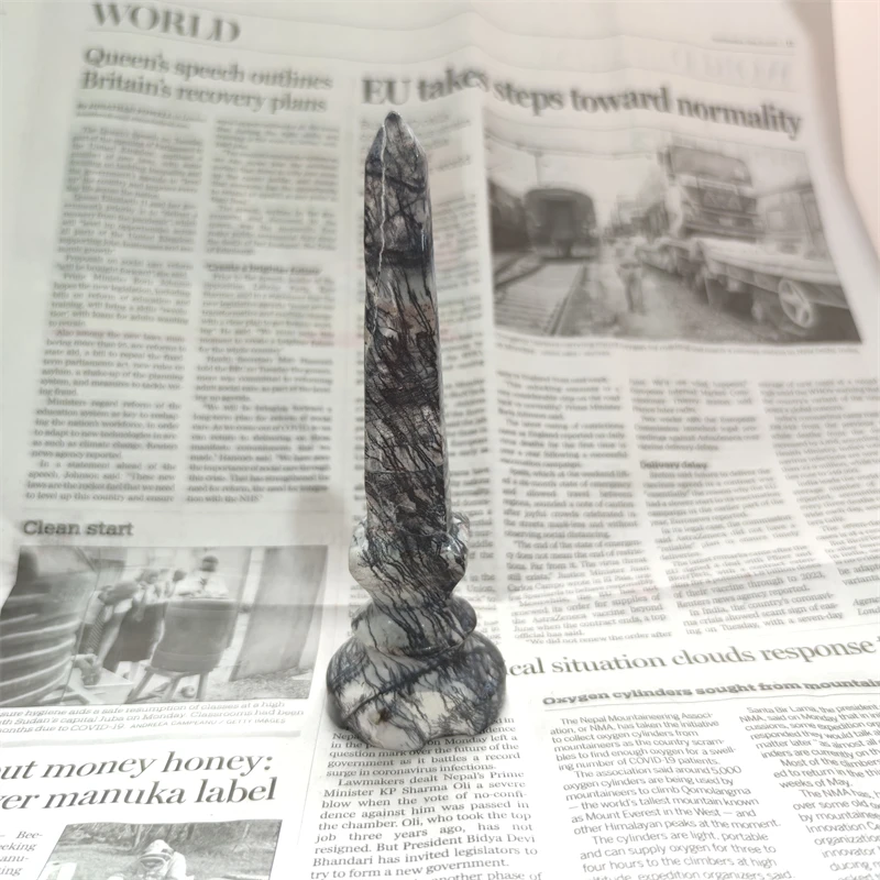

Natural High Quality Quartz Cure Home Decoration Hand Carving Crystal Obelisk For Gift ZJL