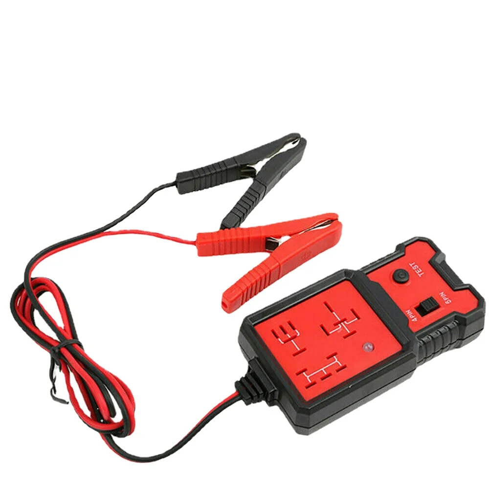 

12V Electronic Automotive Relay Tester Relay Analyzer with Clips Universal Battery Checker for Cars Diagnostic Tool Repair Tool