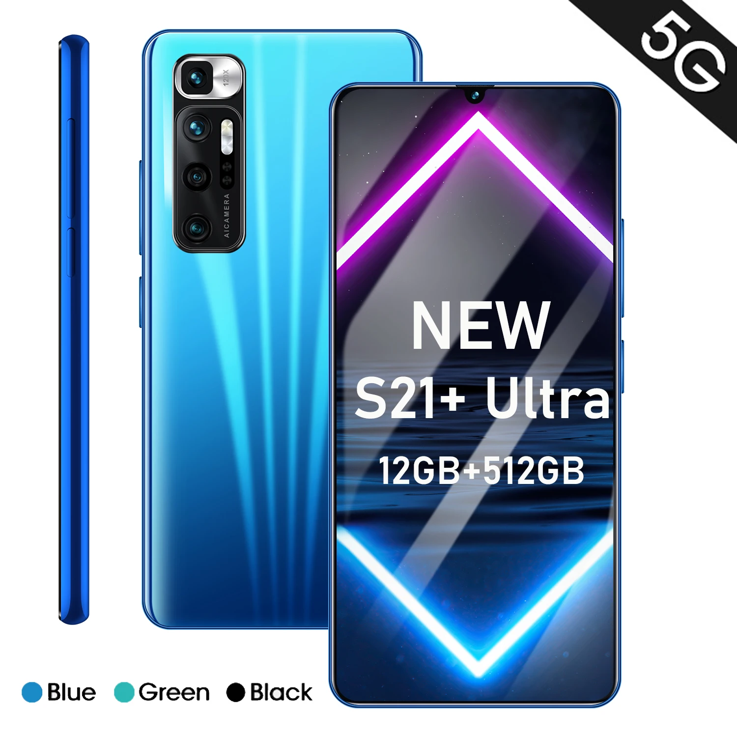 

Смартфон S21 + Ultra, 12 Гб + 512 ГБ, 6,26 дюйма, 5000 мАч