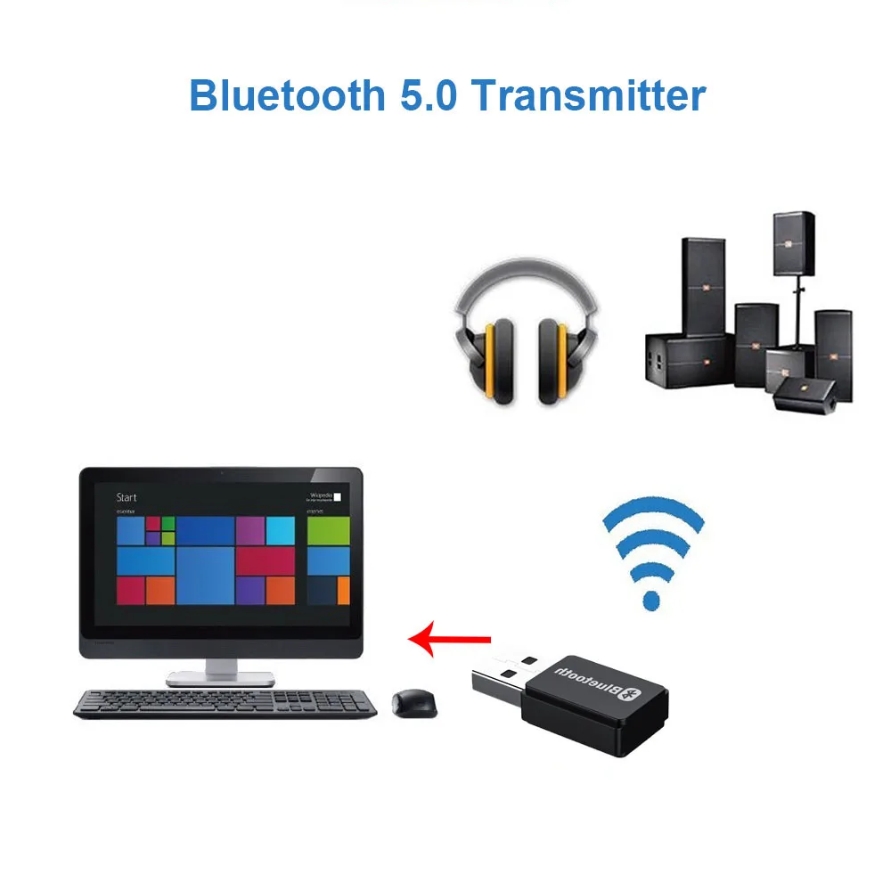 Bluetooth совместимый с 5 0 + EDR AD2P передатчик беспроводной стерео аудио музыкальный