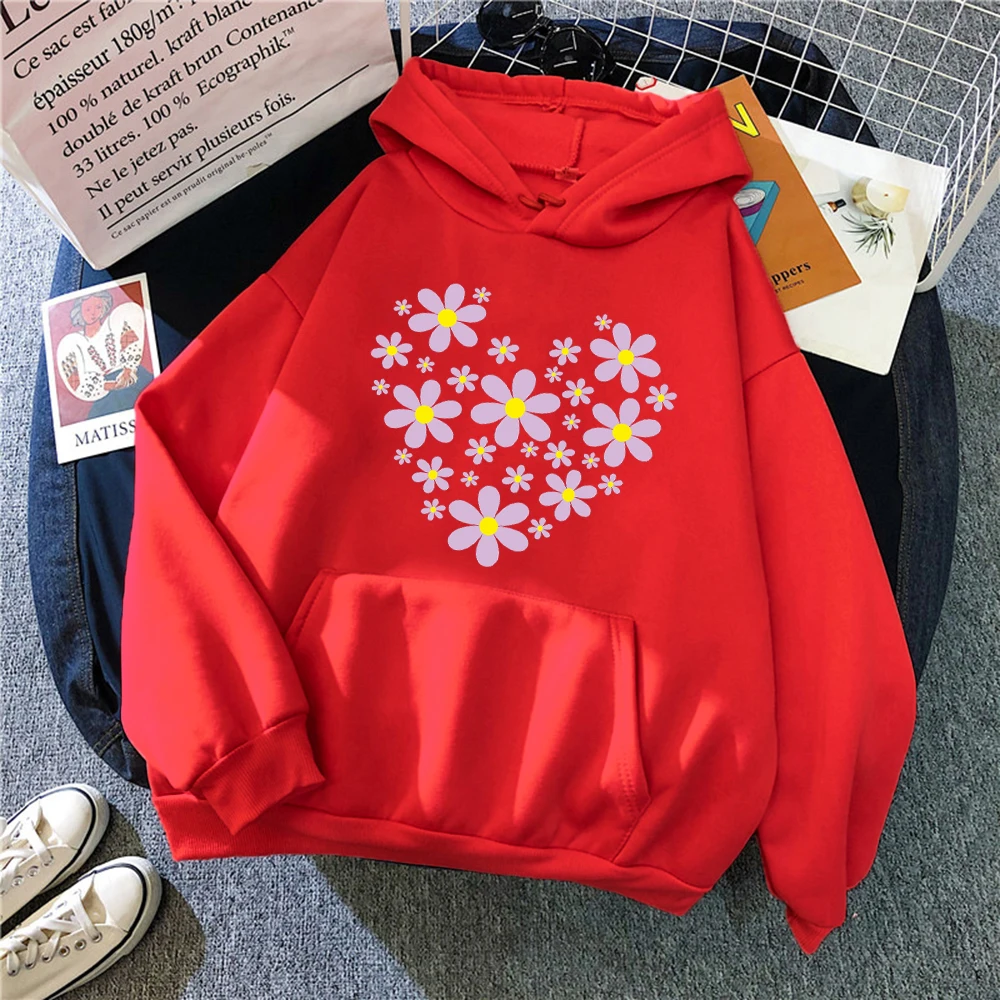 

Chinesische Chrysantheme Druck Weibliche Hoodie Mode Stil Neue Herbst Hip Hop Hoodies Fleece Lose Warme Sweahoodies Frau