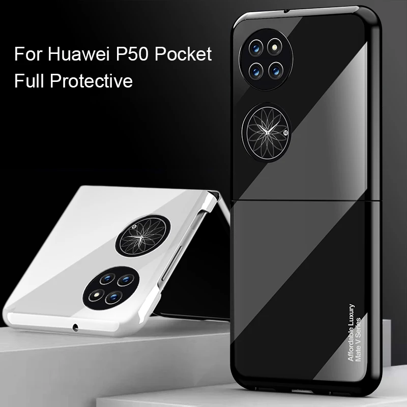 

Phone Case P50 Pocket Coque Ultra Thin Full Protective Hard PC Shockproof Cover For Huawei P50 Pocket Case All-inclusive Shell